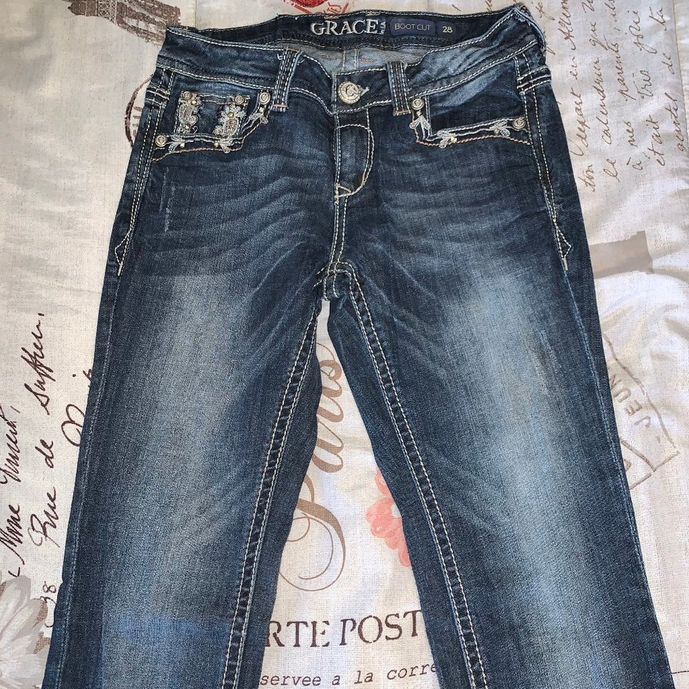 Size 28 - GRACE Paisley BootCut Jeans